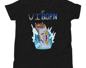 Age 8- 14 Youth VI Born  Short Sleeve T-Shirt