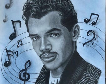 Original EL Portrait Zeichnung (11 "x 14"") signiert