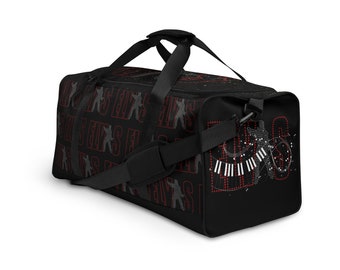 Rockin 'rote und schwarze Marquee Duffle Reisetasche