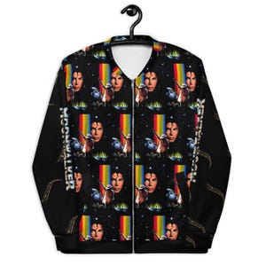 MoonWalker Black Unisex Bomber Jacket