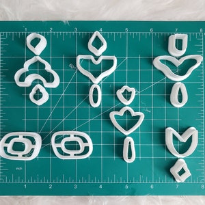 16-Piece Clay Cutter Set, Fast Shipping, Clay Cutters for Earrings, Polymer Clay Cutters, Small Cookie Cutters, Unique Clay Cutters image 10