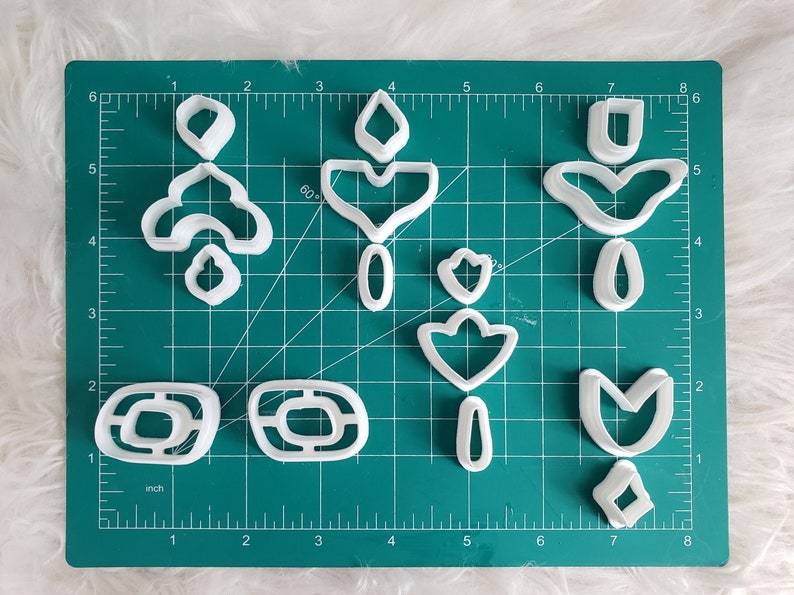 16-Piece Clay Cutter Set, Fast Shipping, Clay Cutters for Earrings, Polymer Clay Cutters, Small Cookie Cutters, Unique Clay Cutters image 10