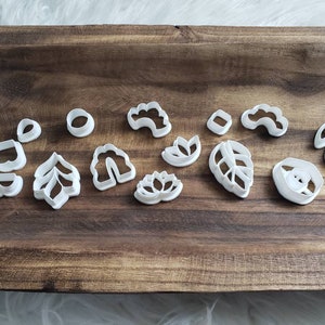 16-Piece Clay Cutter Set, Fast Shipping, Clay Cutters for Earrings, Polymer Clay Cutters, Small Cookie Cutters, Unique Clay Cutters image 5