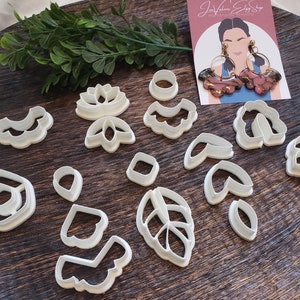 16-Piece Clay Cutter Set, Fast Shipping, Clay Cutters for Earrings, Polymer Clay Cutters, Small Cookie Cutters, Unique Clay Cutters image 3