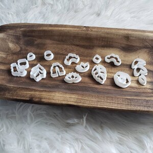 16-Piece Clay Cutter Set, Fast Shipping, Clay Cutters for Earrings, Polymer Clay Cutters, Small Cookie Cutters, Unique Clay Cutters image 4