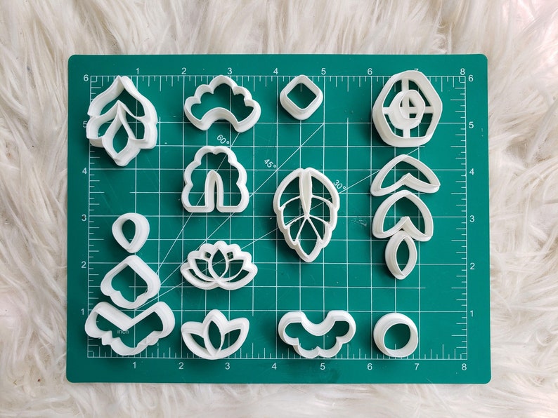 16-Piece Clay Cutter Set, Fast Shipping, Clay Cutters for Earrings, Polymer Clay Cutters, Small Cookie Cutters, Unique Clay Cutters image 9