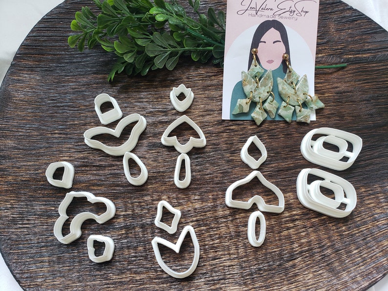 16-Piece Clay Cutter Set, Fast Shipping, Clay Cutters for Earrings, Polymer Clay Cutters, Small Cookie Cutters, Unique Clay Cutters image 6