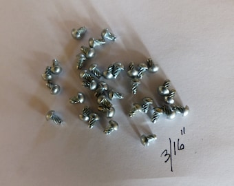 50 - Rivet - #4 - 3/16" - Spiral U-Drive Cadmium Rivets - Steel Rivet - Zinc Finish - Steam Punk, FREE SHIPPING -  MG-130