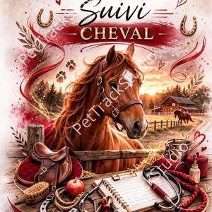 Cartella clinica veterinaria equina interattiva in formato PDF/41 pagine da compilare/download digitale