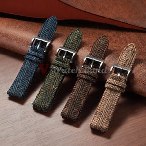 Quick Release Woven Watch Band Vintage Cowhide Nylon Strap 18mm 20mm 22mm Breathable Replacement Bracelet for Men Women