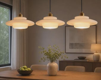 Luxus Vintage Glas Deckenleuchte - Retro Nordic Pendelleuchte, Elegante Küche & Esszimmer Leuchte