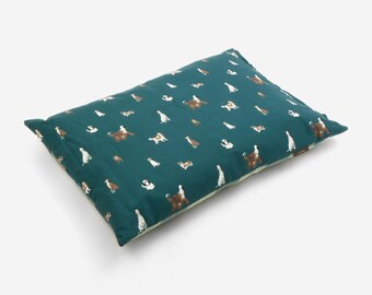 Navy Hundemuster Haustierkissen 98 x 71 cm