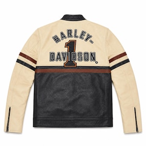 Cream Harley Davidson Jacket - Etsy
