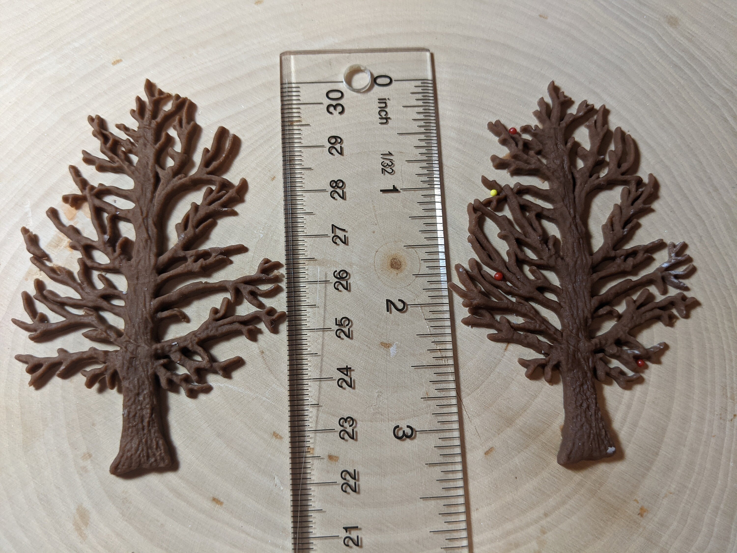 12 Edible Gum Paste Trees / Edible Cake Decorations/ Cake Etsy