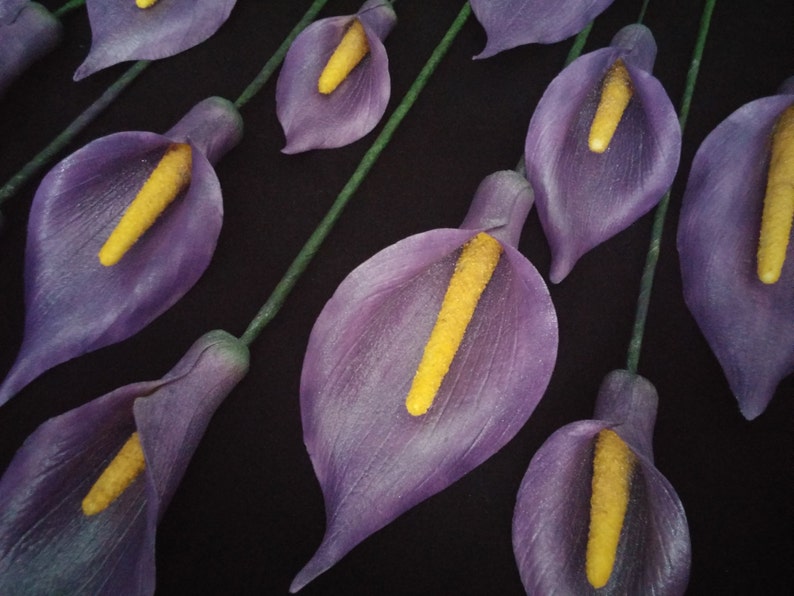 6 Edible Gum Paste Calla Liliescalla Lily / Extra Long Etsy