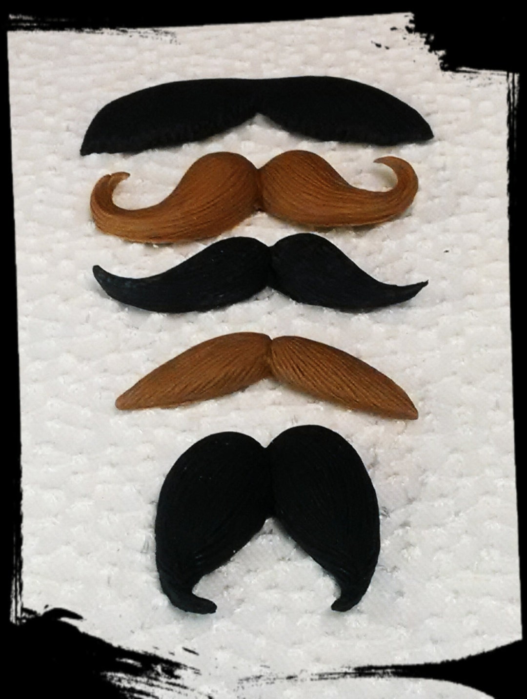 24 Edible MUSTACHE Gum Paste/fondant /any Colors/moustache Cake or Cupcake Toppers Etsy