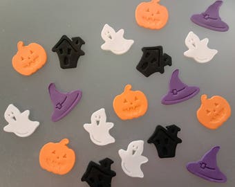 12 Edible Halloween / gum paste / fondant  / HALLOWEEN / cupcake / cake toppers