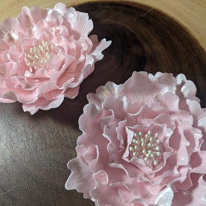 3 Gum paste PEONIES/ set of 3 peonies /  any color / Cake decoration / Fondant / sugar flower / wedding cake decoration / cake topper