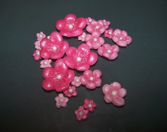 52 Edible BLOSSOM FLOWERS / any color / gum paste / fondant flowers / sugar flowers / cake decoration /cupcake topper