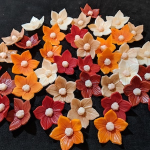 24 fall autumn inspired petunias Cake decoration / Edible flower / sugar flower