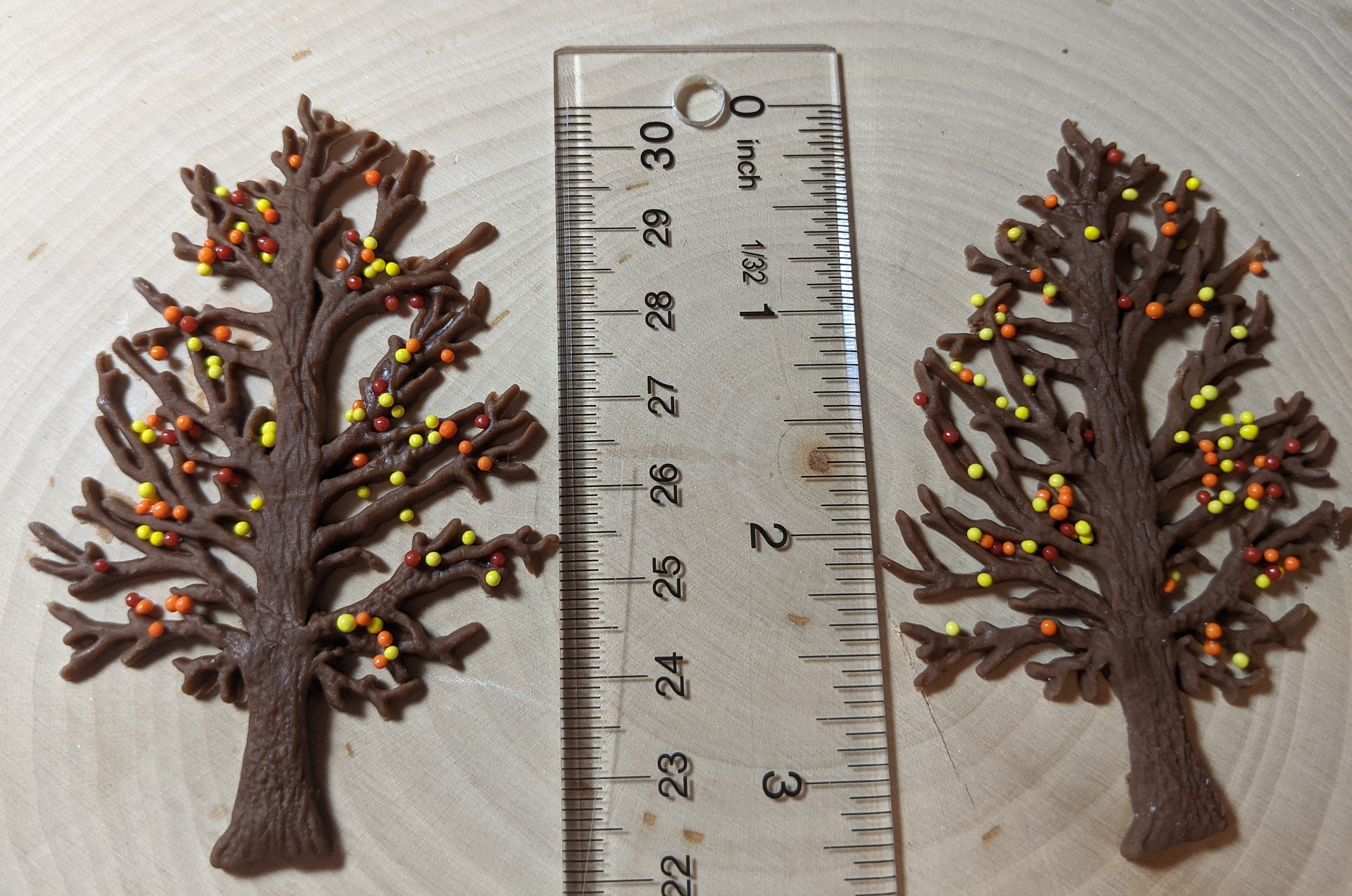 12 Edible Gum Paste Fall Trees With Fall Sprinkles / Edible Etsy