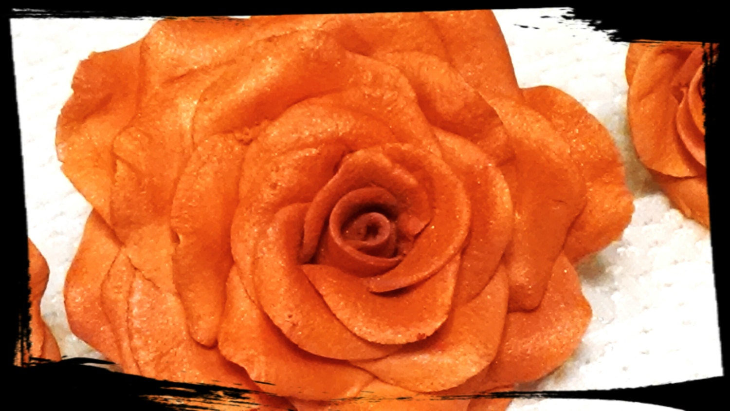 Edible ROSE Flower and Leaves / Any Color/ Gum Paste / Fondant Etsy