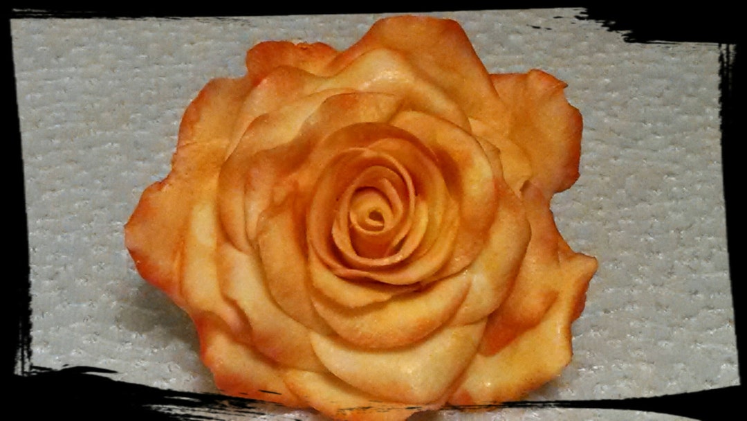 Edible ROSE Flower and Leaves / Any Color/ Gum Paste / Fondant Etsy