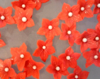24 Edible BLOSSOM/PETUNIA flowers / any color / Gum Paste / fondant flowers / sugar flowers / cake decorations / cake or cupcake topper