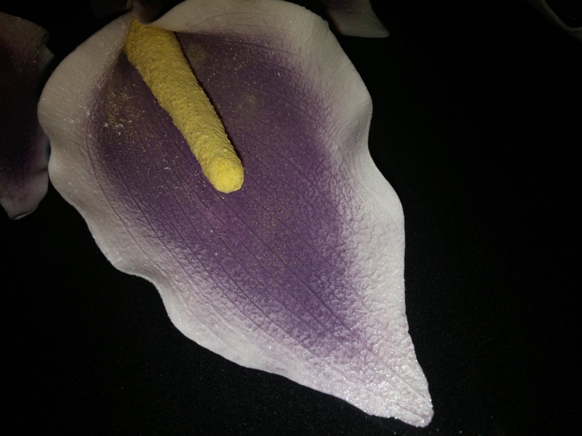 6 Edible Piccaso Gum Paste CALLA Liliescalla Lily / Cake Etsy