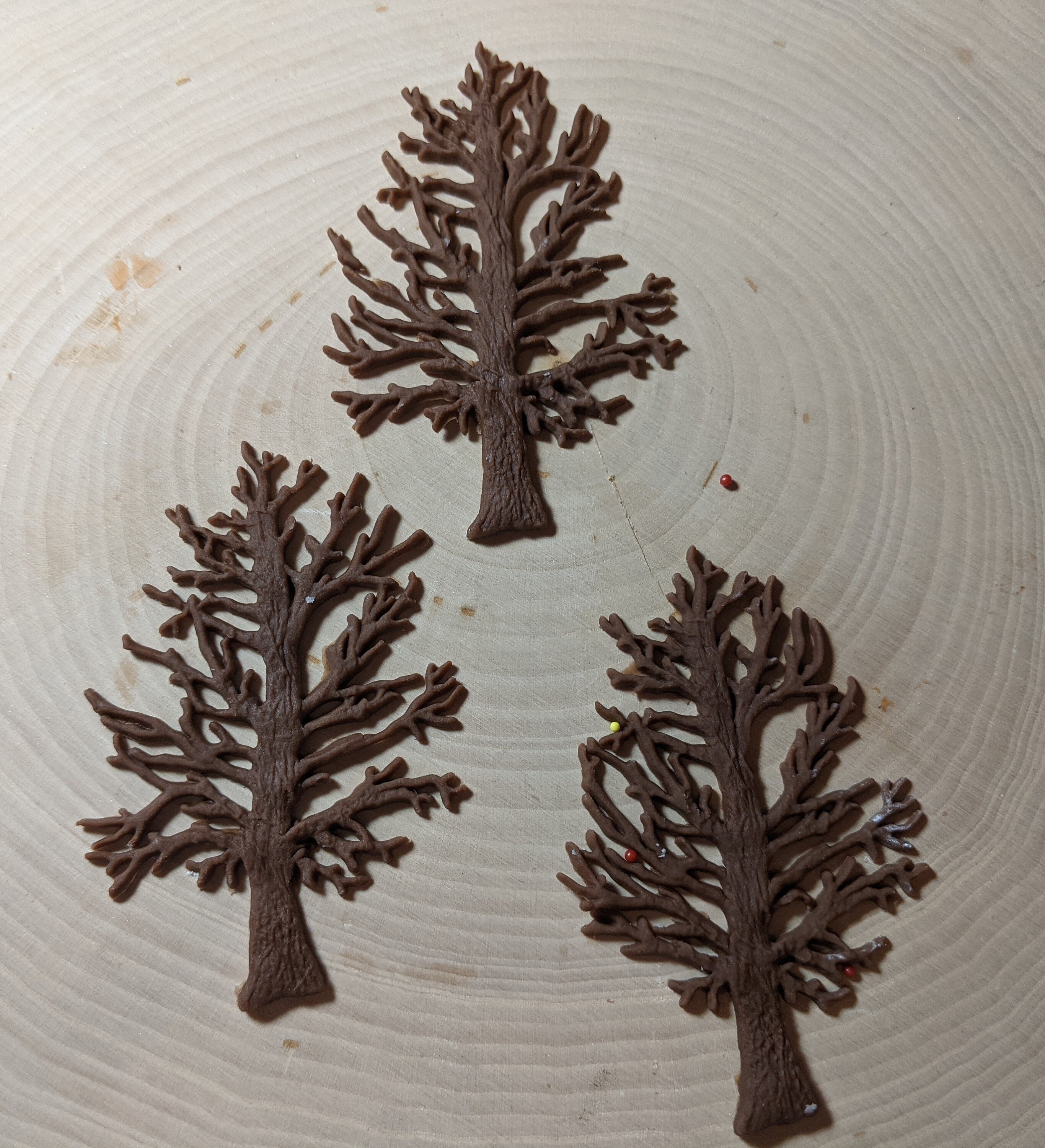 12 Edible Gum Paste Trees / Edible Cake Decorations/ Cake Etsy