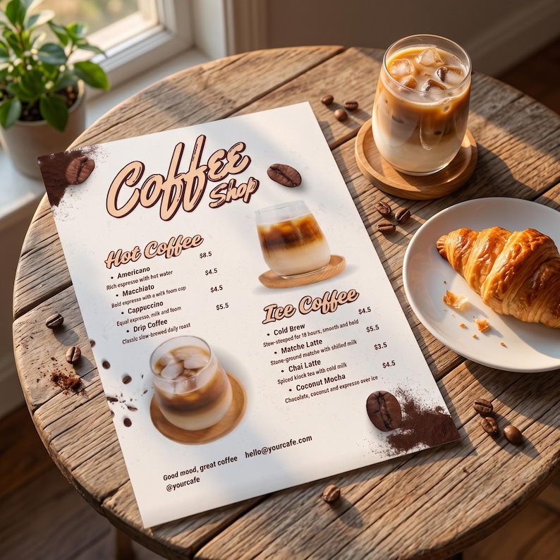 cafe-menu-board-a4-canva-editable-printable-digital-download-etsy