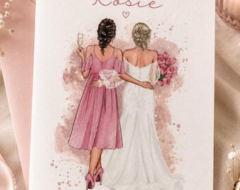 Personalised Bridesmaid Proposal Card, A5 with Envelope (Digital Download)