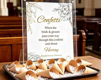 Elegant Signature Collection, Confetti Sign,  Personalised Digital Download