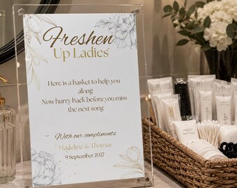 Elegant Signature Collection, Freshen Up Sign,  Personalised Digital Download