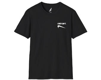 Ich kann nicht swoosh T-Shirt | Minimal Logo Graphic Tee