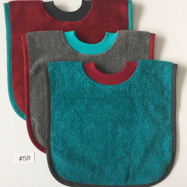 Pullover Baby to Toddler Bibs -- Set of Three -- Set 58