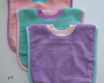 Pullover Baby to Toddler Bibs -- Set of Three -- Set #76