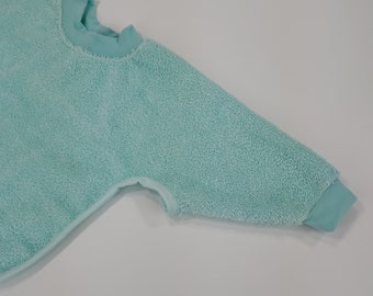 Pale Aqua Pullover Baby to Toddler Bib with Sleeves