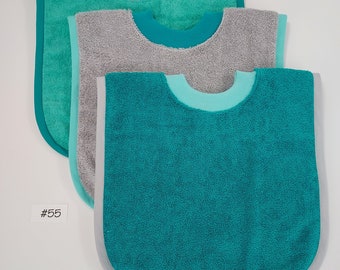 Pullover Baby to Toddler Bibs -- Set of Three -- Set #55