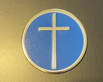 Cross Christian Crucifix Litho Sticker 2 inches