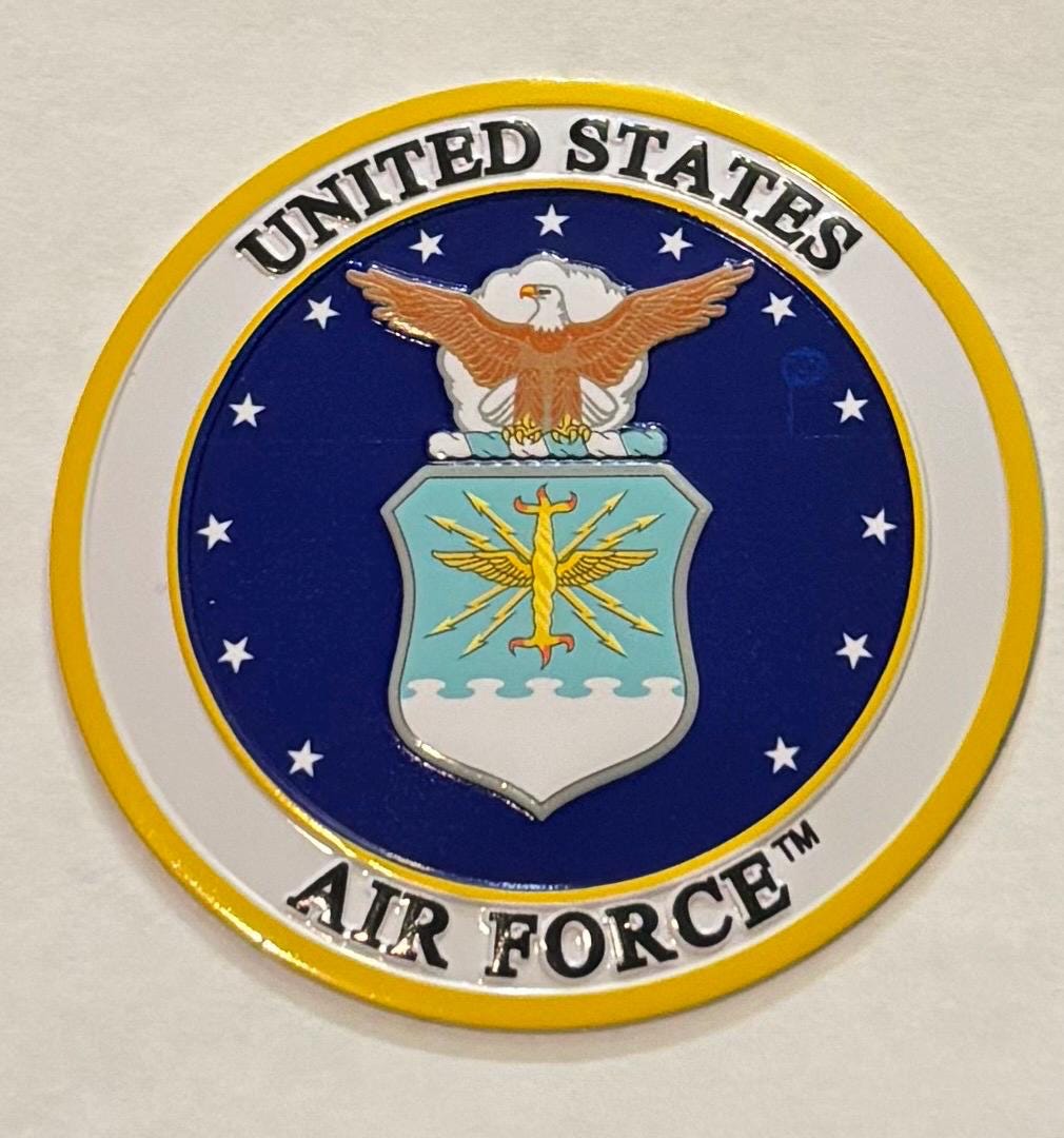 Air Force Logo Litho Sticker 2 Inches - Etsy