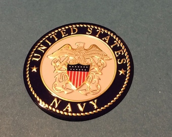 Navy Logo Litho Sticker 2 inches