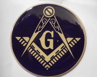 Mason Masonry Masonic Lodge  Emblem Epoxy Dome Car Emblem Cell Phone decoration Sticker