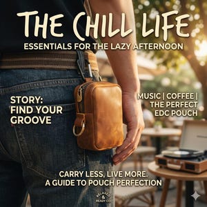 Handmade Leather EDC Pouch, Compact Belt Loop Waist Bag for Men, Tactical Utility Gadget Pocket and Vintage Leather Coin Purse.