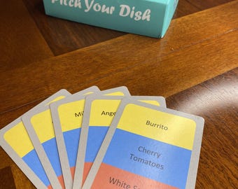 Pitch Your Dish Card Game – Food Party Game for Families, Groups (Ages 8+)