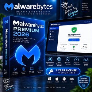 Malwarebytes Premium 2026 Lifetime License | Digital Activation Key
