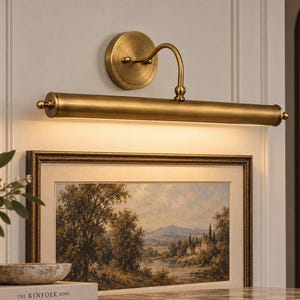 Vintage Brass Picture Light | Antique Wall Sconce | Classic Art Light | Traditional Gallery Lighting | Picture Frame light | Long picture
