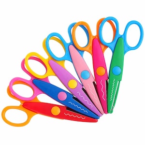 6 Pack Decorative Craft Scissors, Pattern Paper Cutters, Scrapbooking & Card Making