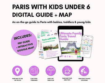 Paris avec des enfants de moins de 6 ans : guide numérique — Carte interactive + itinéraire de 5 jours (PDF)
