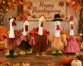 Custom Turkey Goose Outfit, 23 Inch Porch Costume Set, Thanksgiving Patio Decor